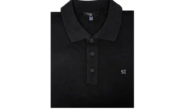 Black Slim Fit Cotton-Blend Polo Shirt