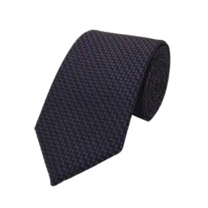 Bronze and navy-toned patterned tie