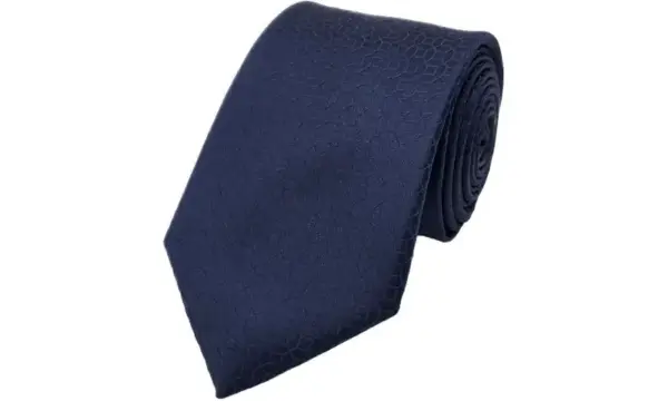 Midnight blue geometric patterned tie