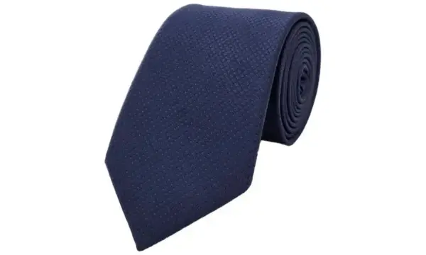 Navy and bronze-toned patterned tie