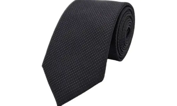Black and white-toned patterned tie
