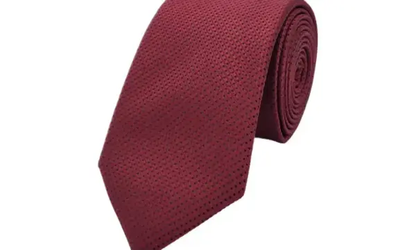 Maroon and black-toned patterned tie