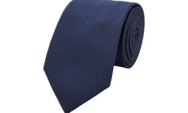 Navy and red-toned patterned tie