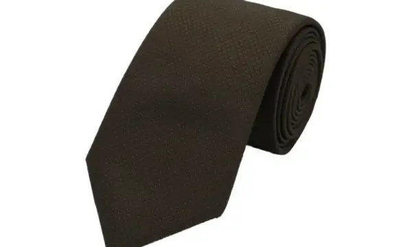 Khaki and cream-toned patterned tie