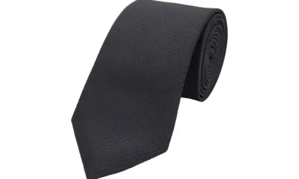 Grey and silver-toned patterned tie