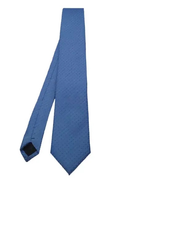 Sky blue-toned microdot patterned tie - Image 2