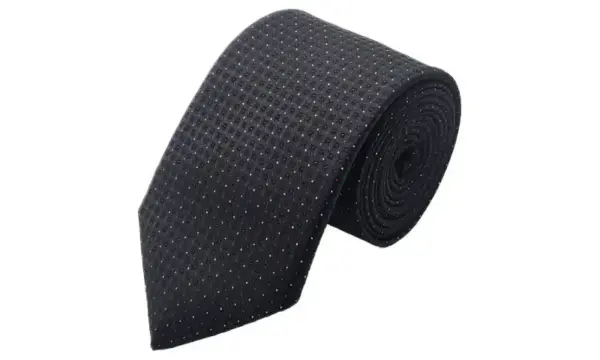 Black-toned microdot patterned tie
