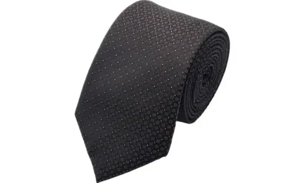 Brown-toned microdot patterned tie