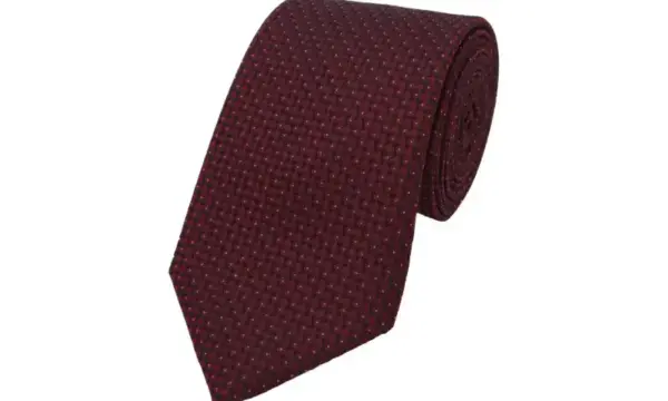 Maroon-toned patterned tie