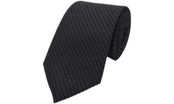 Grey and black-toned patterned tie
