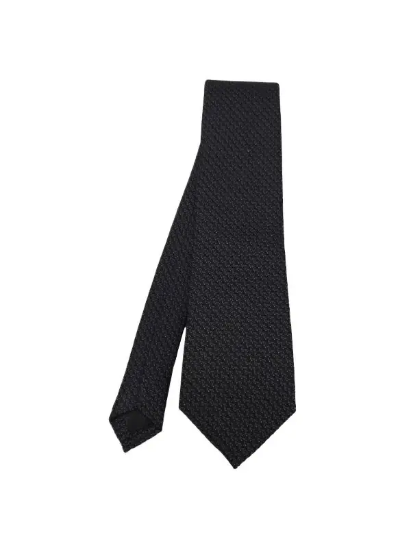 Grey and black-toned patterned tie - Image 2