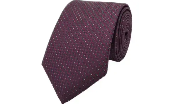 Plum-toned patterned tie