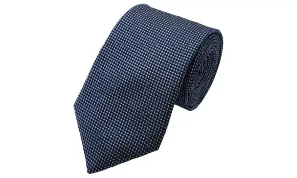 Black and sky blue-toned micro patterned polka dot tie