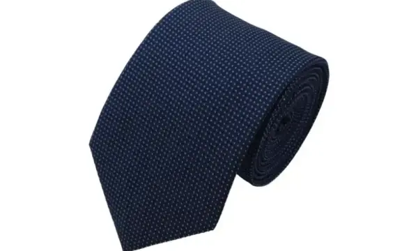 Midnight blue and sky blue-toned micro patterned polka dot tie