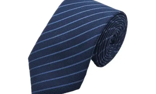 Sky blue single striped tie