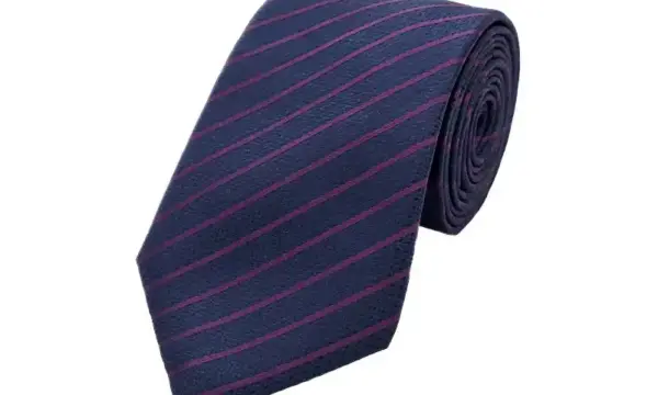Purple single striped tie