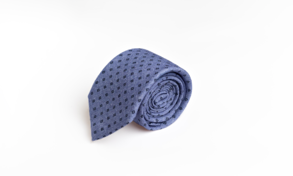 Blue and Navy Diamond Patterned Tie