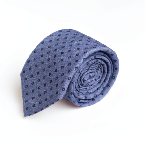 Blue and Navy Diamond Patterned Tie